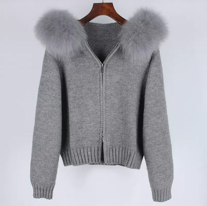 ELADÉLE Fur Jacke Satin