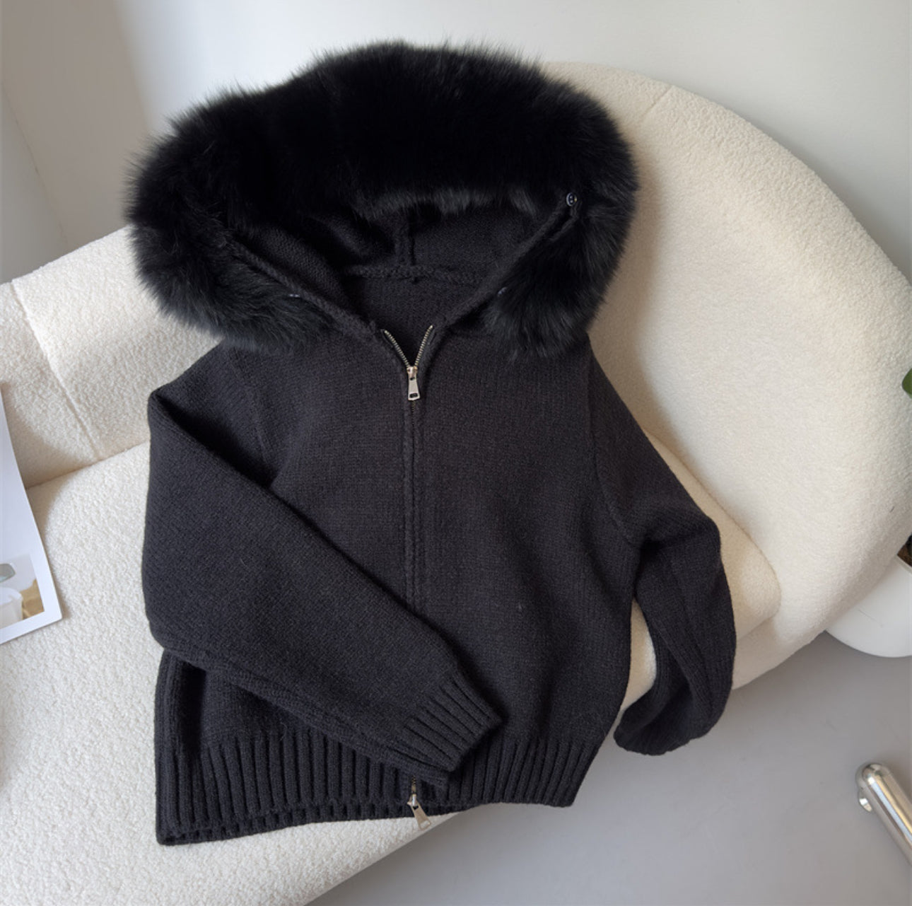 ELADÉLE Fur Jacke Satin
