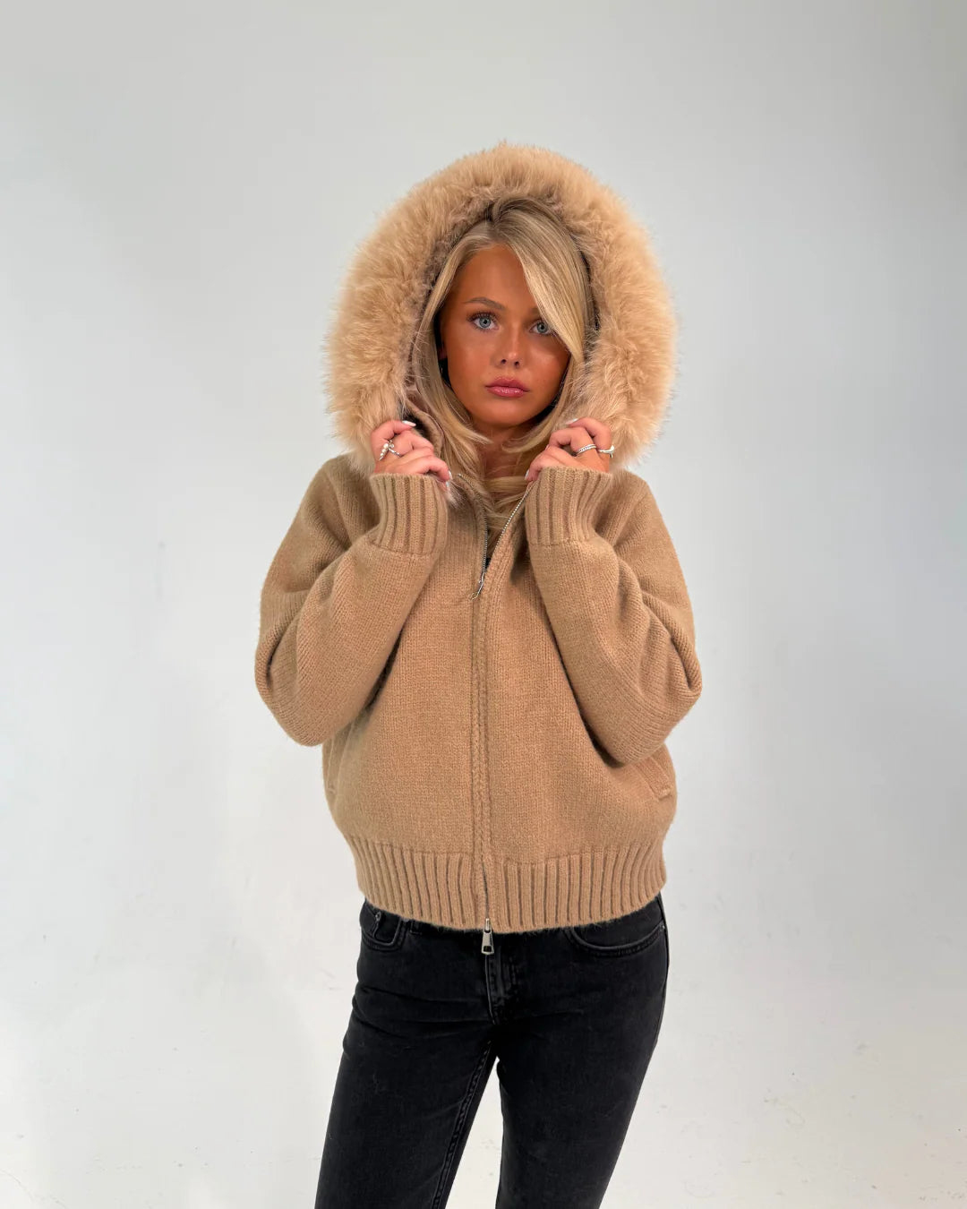 ELADÉLE Fur Jacke Satin